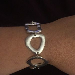 Patterned silver bracelet